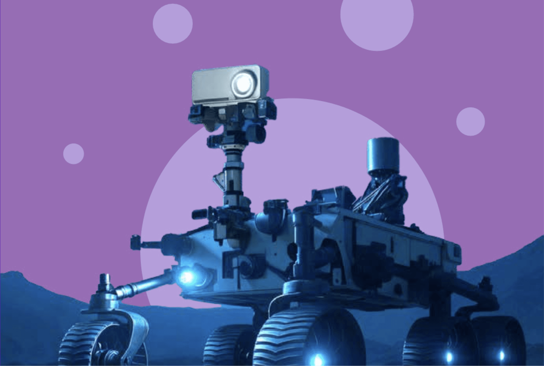 A Mars rover and spacecraft workshop