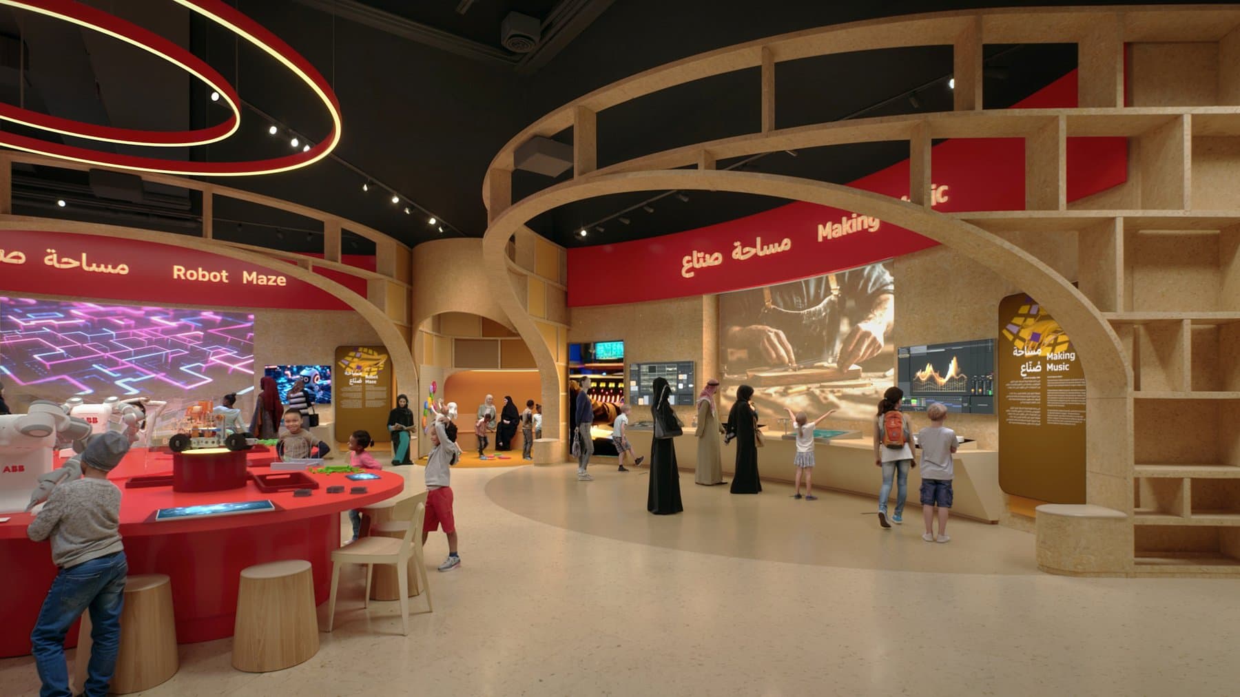 A group taking part in a hands-on activity